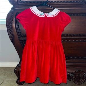 Mini Boden Rockabilly Red Bunny Collar Dress 5-6Y